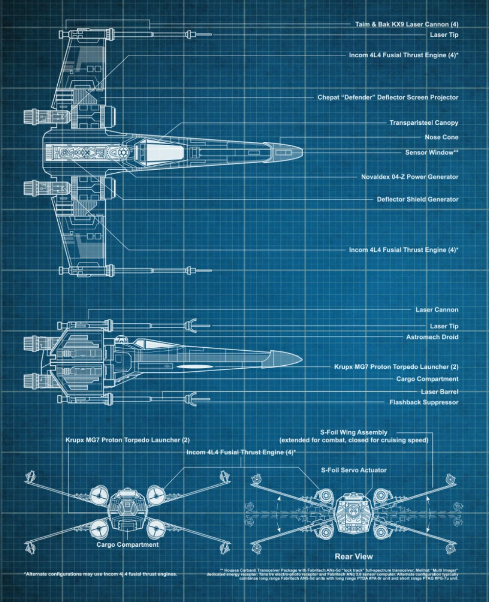 t-65 x-wing schematics