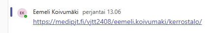 Kerrostalosivun pelkkä linkki