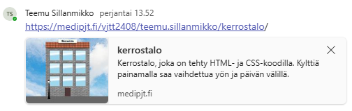 toimiva linkki kerrostalosta